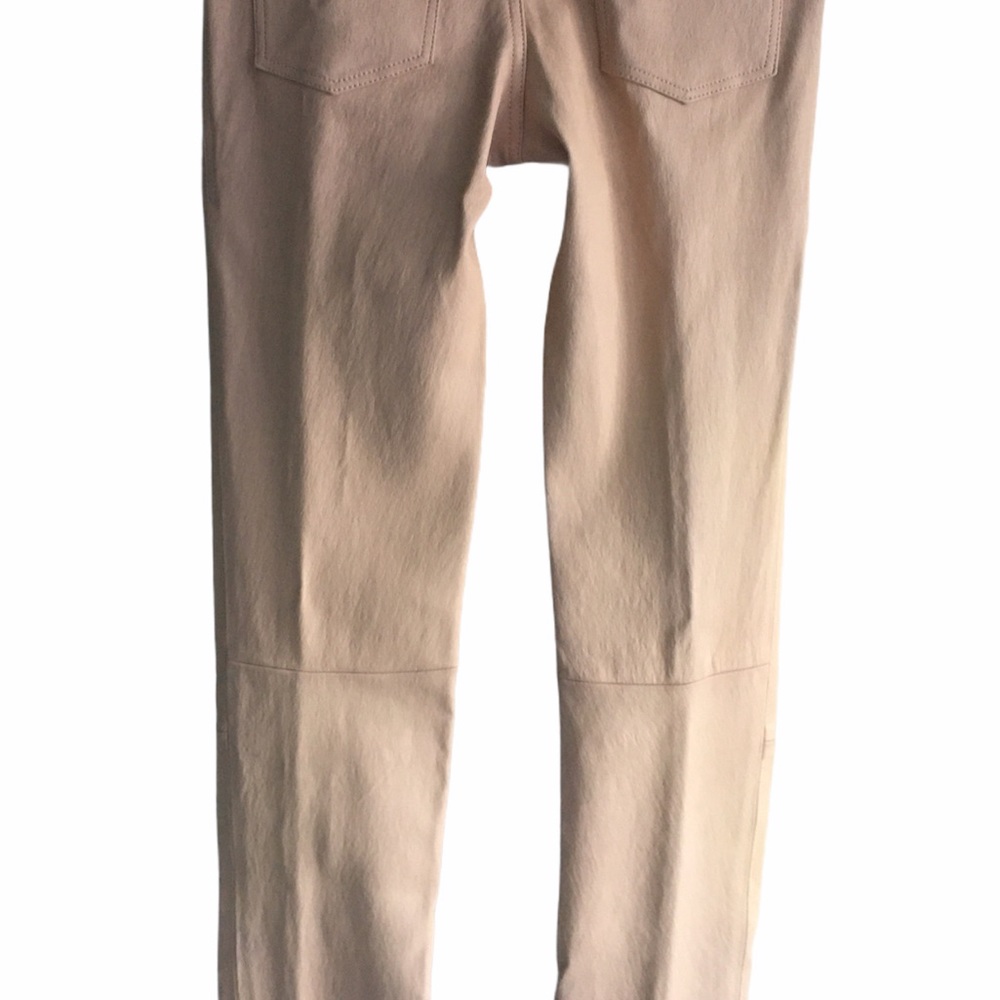Alice+Olivia Lamb Leather Angie Pants Light Pink 6
